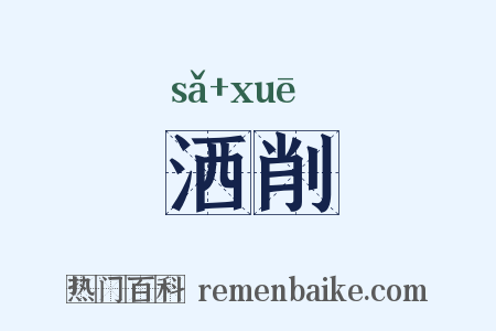 洒削是什么意思的图片